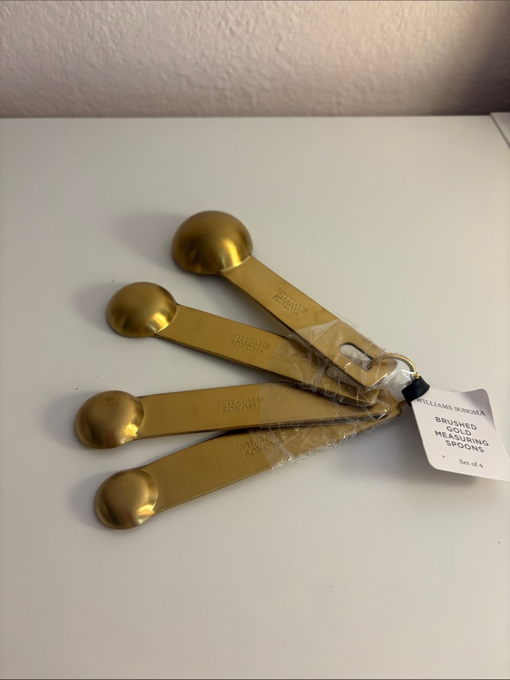 Williams Sonoma Brushed Gold Measuring Spoon Set